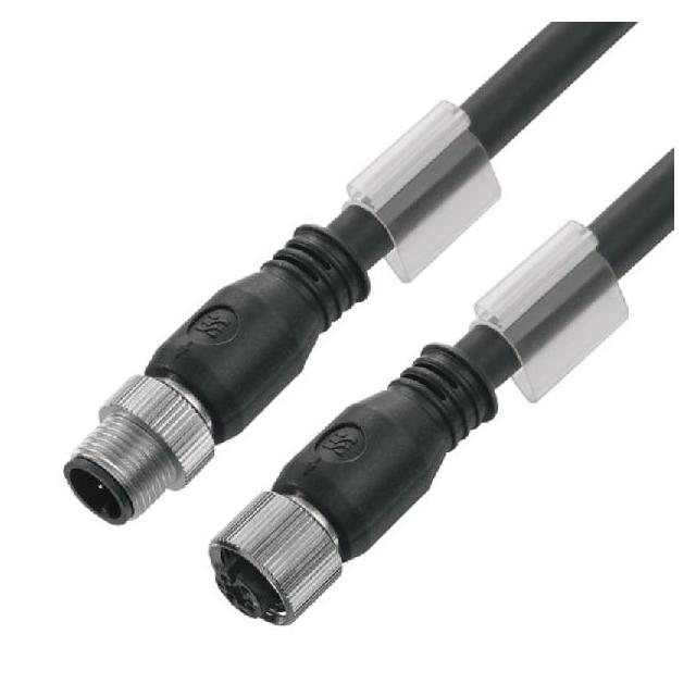 SAIL-M12WM12G-8S4.0U Przewód czujnika-siłownika (zmontowany), Kabel połączeniowy, M12 / M12, Liczba biegunów: 8, Długość kabla: 4 m, złącze męskie, kątowe - złącze żeńskie /1szt. 1373680400 WEIDMÜLLER