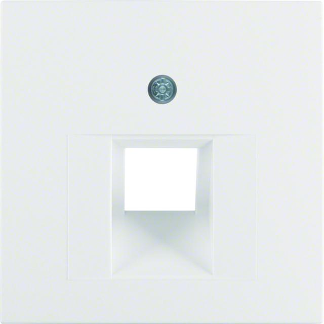 BERKER S.1/B.3/B.7 Płytka czołowa do gniazda przyłączeniowego UAE pojedyncza komp./tel. biały 140719