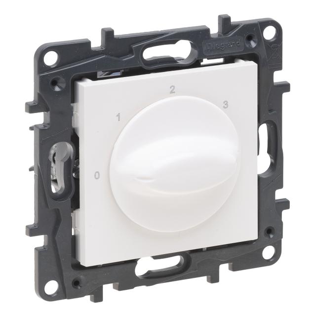 Niloe Step - łącznik sterowania wentylacją 4-pozycyjny - kolor biały, Legrand