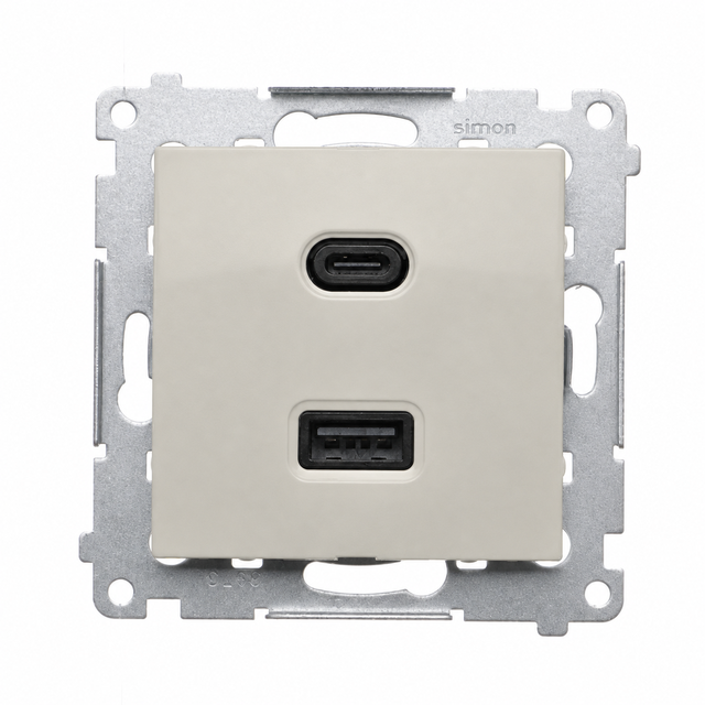 Simon 54 Ładowarka USB C+A 30W kaszmir mat DEC2CAQ.01/42