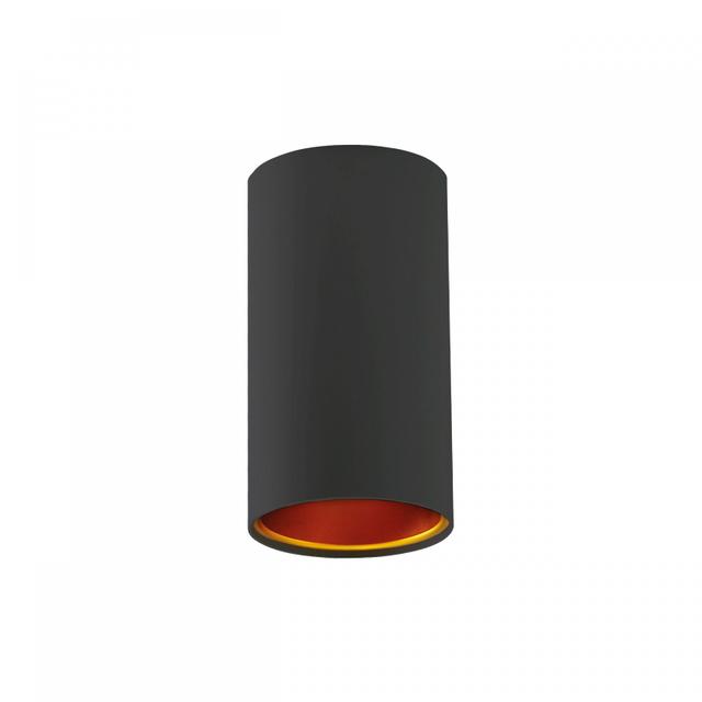 CHLOE GU10 IP20 tuba czarna złota oczko nieregulowane