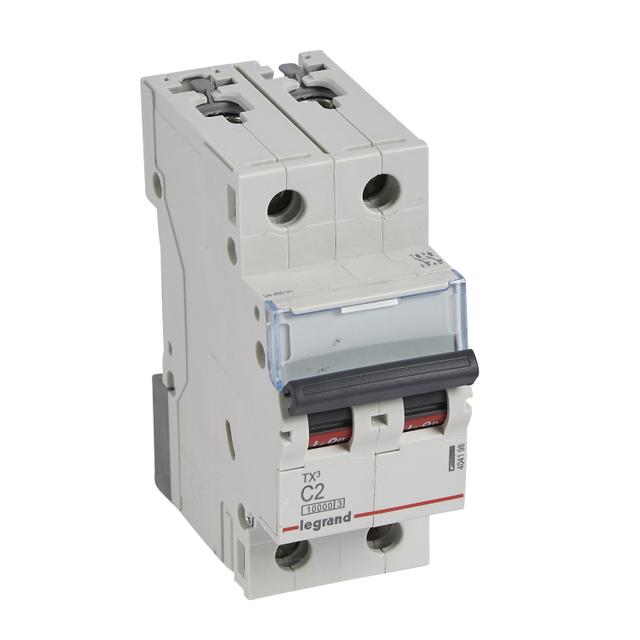 WYŁĄCZNIK NADPRĄDOWY S 312 2P C 2A 10000A SERII TX3, Legrand