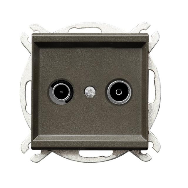 SONATA Gniazdo RTV zakończeniowe - kolor czekoladowy metalik