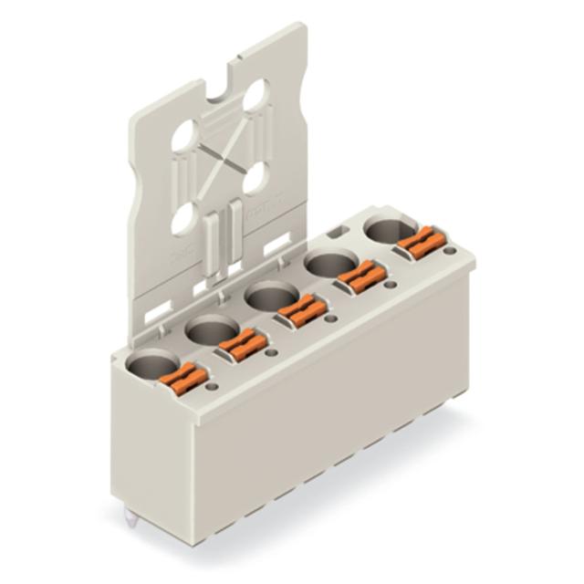 Gniazdo picoMAXeCOM raster 7,5mm 5‑biegunowe z prostymi pinami lutowniczymi z płytką 2092‑3155 /100szt./ WAGO