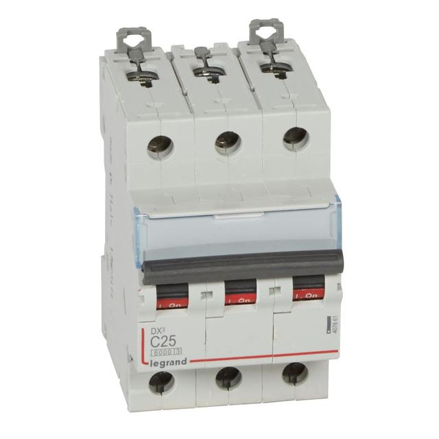 WYŁĄCZNIK NADPRĄDOWY S 303 3P C 25A 6000A SERII DX3, Legrand