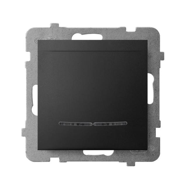 ARIA Łącznik hotelowy z podświetleniem pomarańczowym - kolor czarny metalik