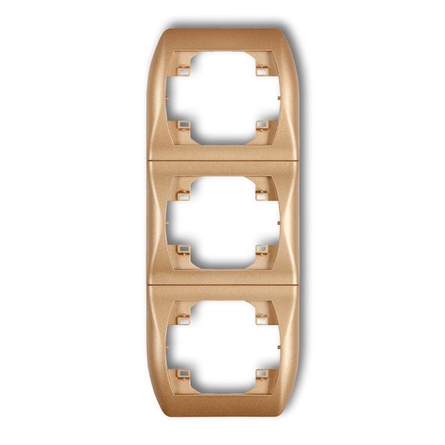 TREND Ramka pionowa potrójna złoty metalik