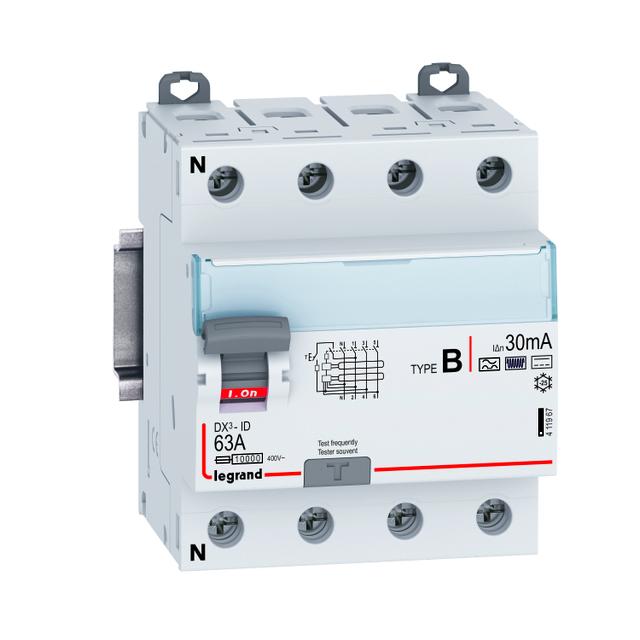 Wyłącznik Różnicowoprądowy P302 4P 63A 30Ma Typ B Serii DX3 411967 LEGRAND