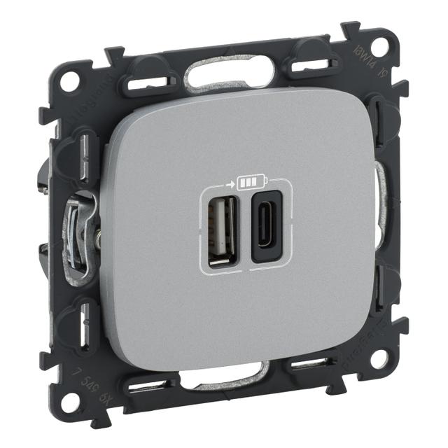 VALUR:AL ŁADOWAR 2XUSB A+C 3A, Legrand