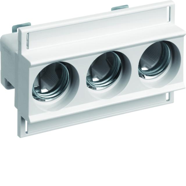 Gniazdo bezp. ceram. DII E27 3P 25A 500V TS35 zac.pałąk. 10mm2 LE27K-3 HAGER