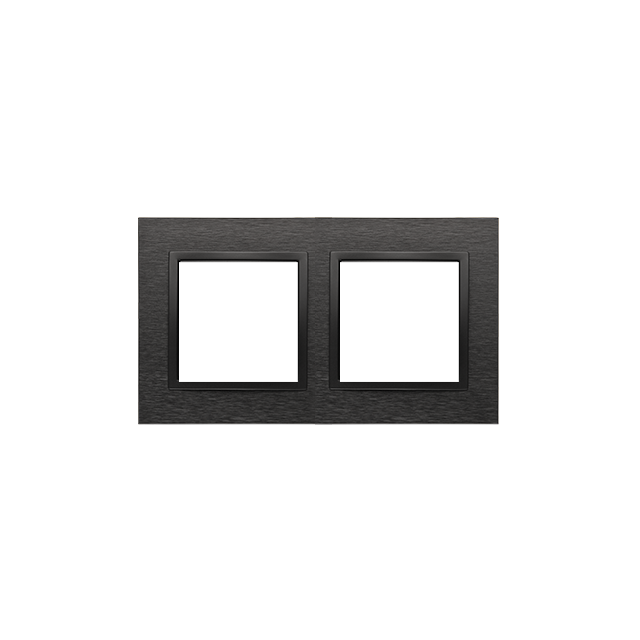 Simon 54 NATURE WMDZ-0120xS-083 Ramka 2-krotna Nature-Metal, INOX DARK, IP20/IP44. (IP44-należy zast DRN2/83 KONTAKT