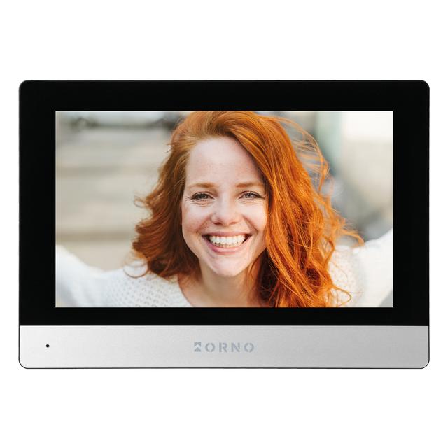 Wideo monitor bezsłuchawkowy, kolorowy, LCD 8", dotykowy, WiFi + APP na telefon, z gniazdem na kartę