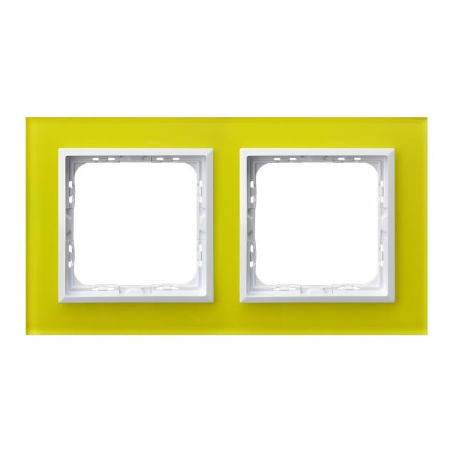 SONATA Ramka podwójna - kolor limonka szkło
