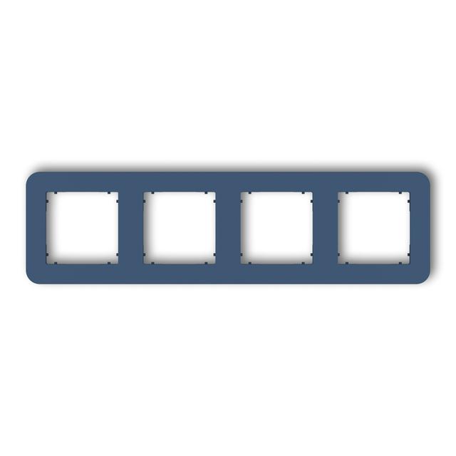 MINI Ramka poczwórna zaokrąglona z tworzywa navy blue 64MRTZ-4 KARLIK