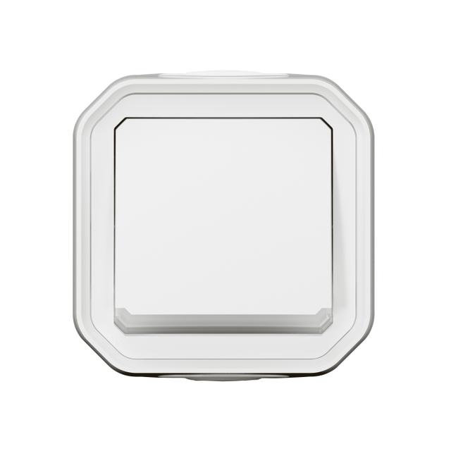 NOWE PLEXO - PRZY. JEDNOBIEGUNOWY Z PODŚWIETL. KOMPLET PODTYNK. 10A-250V BIAŁY 069823L LEGRAND