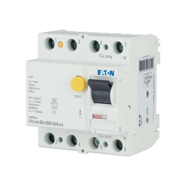 FRCMM-63/4/003-G/A-NA Wyłącznik różnicowoprądowy 10kA 63A 4P 30mA typ G/A 167109 EATON