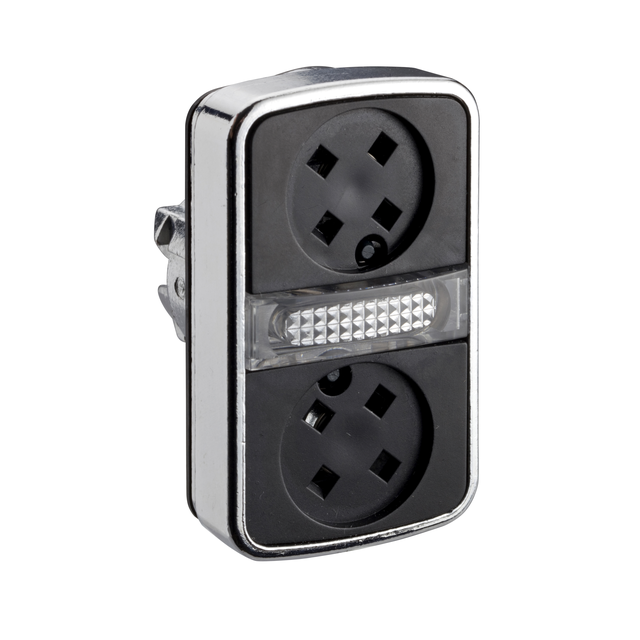 Harmony XB4 Przycisk dwuklawiszowego płaski/płaski bez wkladki LED metalowy ZB4BW7A9 Schneider