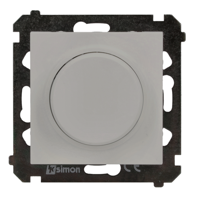 Simon 55 Ściemniacz obrotowy do LED ściemnialnych 230 V (moduł) 2–200 W Jasnoszary TES9L.01/114 KONTAKT