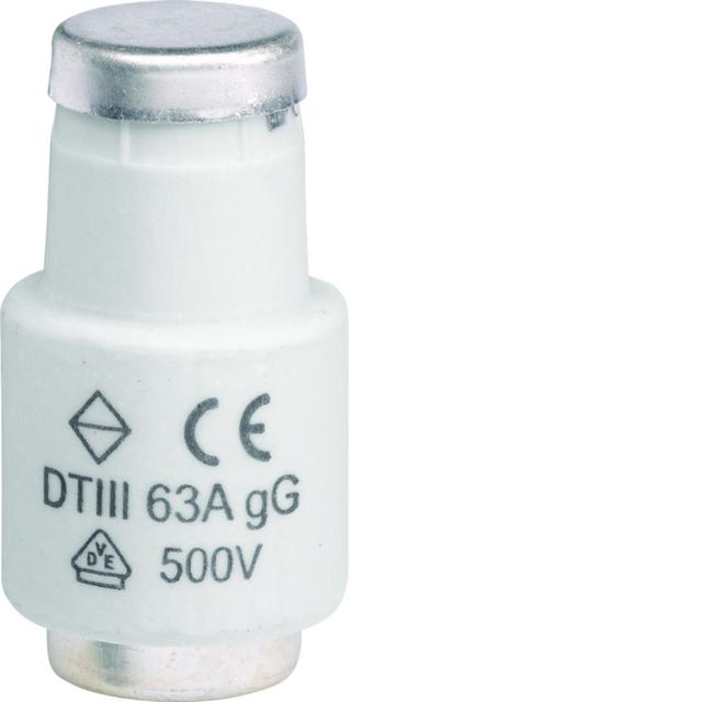 Wkładka bezpiecznikowa DTIII/E33 wyk.zwłoczne gG (Bi-Wtz) 63A 500VAC LE3363 HAGER