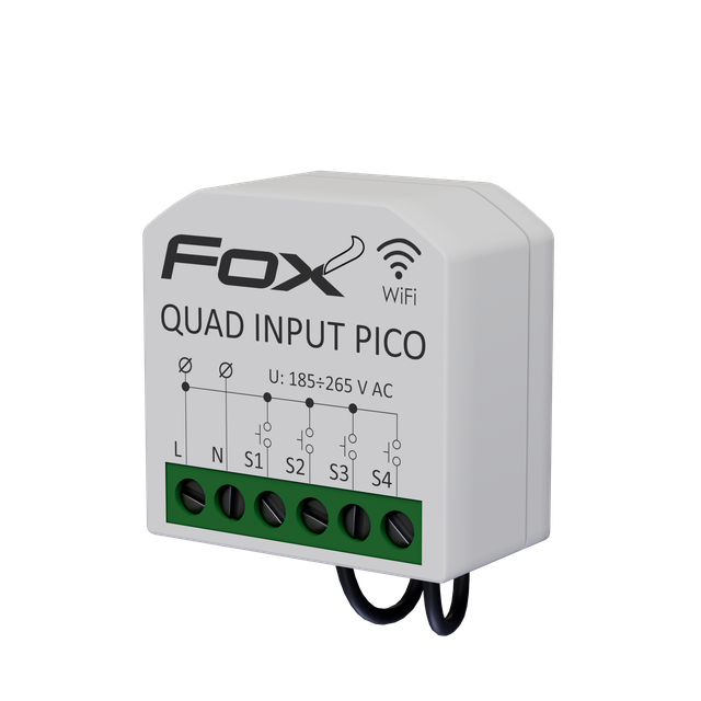 FOX Miniaturowy 4-kanałowy nadajnik WiFi do montażu PDT Quad Input Pico F&F