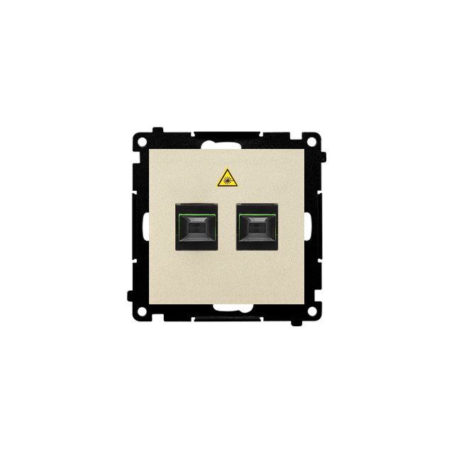 Simon 55 Gniazdo światłowodowe / optyczne podwójne SC/APC Szampański mat TGS2.01/144 KONTAKT