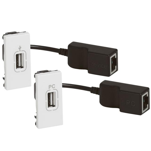 Mosaic - Wzmacniacz Sygnału Usb - 1 Modułowy - Biały 078748 LEGRAND