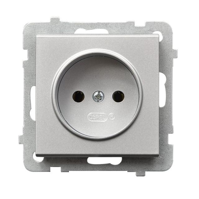 SONATA Gniazdo pojedyncze - kolor srebro mat