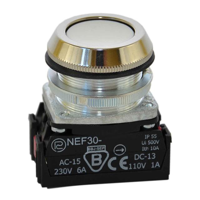 Przycisk NEF30-K2Y/W3 biały