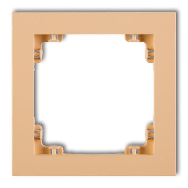 DECO Ramka uniwersalna pojedyncza z tworzywa DECO Pastel Matt brzoskwiniowa