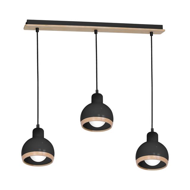lampa wisząca Oval 3xE27 czarna MLP7046 Milagro