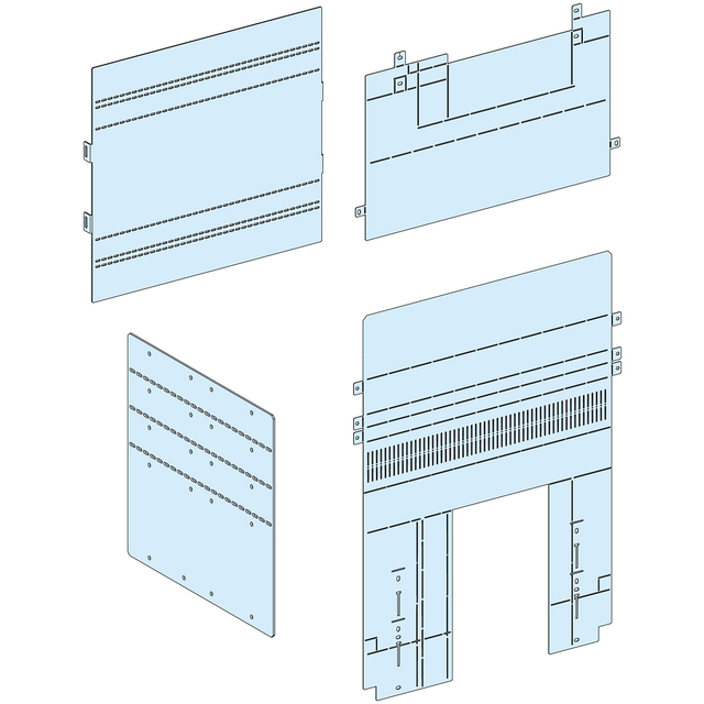 Rozdzielnice PrismaSet, osłona połączenia czołowego do mocowanego pionowo aparatu NS1600-MTZ1