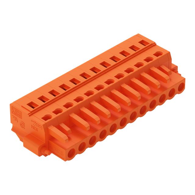 MCS-MIDI Classic gniazdo 12-bieg. pomarańczowe raster 5,08 mm /25szt./ WAGO