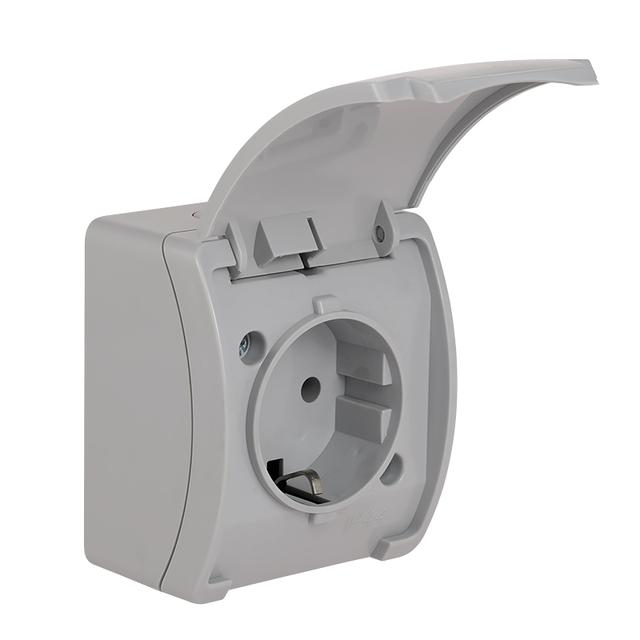VG-Koala Gn. poj. 2P+Z-CHUKO n/t IP44 popiel Z-lapką popiel VG 181-03 61.391 OPATÓWEK