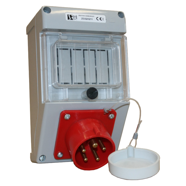 ZESTAW ODBIORCZY IP44 16 A,3P+N+PE,DŁAWNICA M25