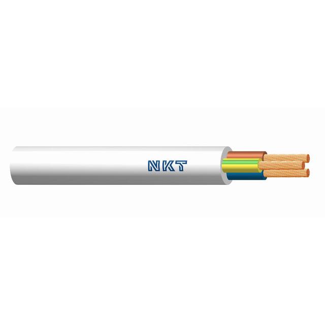 Przewód mieszkaniowy H03VV-F (OMY) żo 3x1mm2 biały 300/300V /100m/ NKT