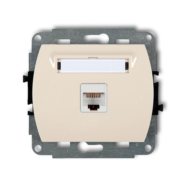 TREND Mechanizm gniazda komputerowego pojedynczego 1xRJ45, kat. 6, ekranowany, 8-stykowy beżowy