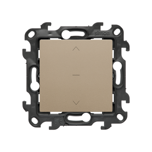 Simon 24 Przycisk żaluzjowy trójpozycyjny 1-0-2 szampański mat NZP1K.01/34