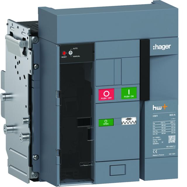 ACB HW1 66kA 800A 3P Wyłącznik wysuwny do wyzwalacza sentinel Energy HW1E308DE HAGER