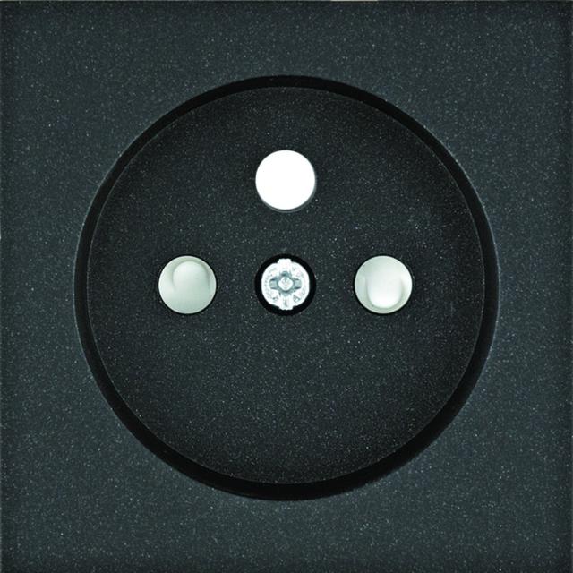 lumina Płytka czołowa do gniazda z uziemieniem z przysłonami styków , czarny