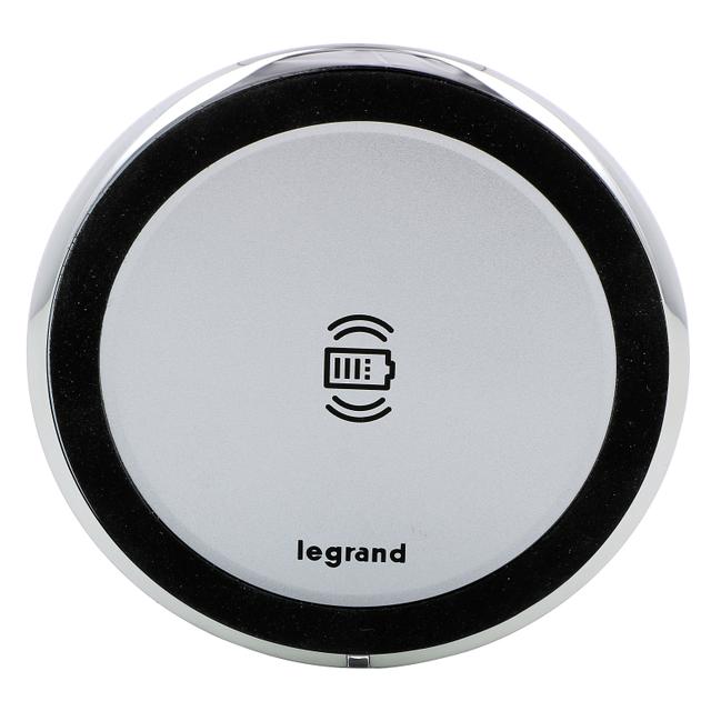 INCARA: DISQ 80 - ŁADOWARKA INDUKCYJNA-1X15W-ALUMINIUM, Legrand