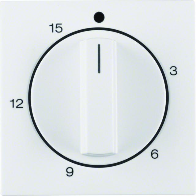 BERKER B.X/S.1 Płytka czołowa z pokrętłem Regulator do mechanizm łącz. czas. 0-15 min biały 16328989