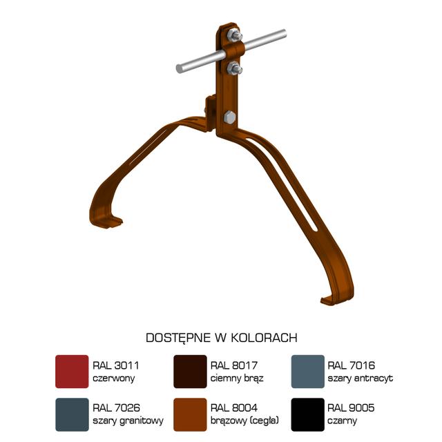 AN-152N/LA/-N Uchwyt gąsiorowy "WZÓR 38" Z-śruba H=10 cm /LA/