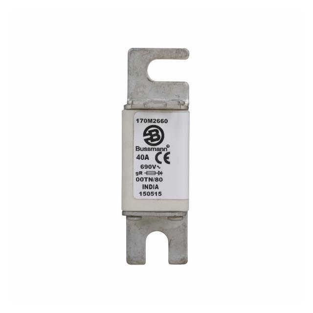 40A 690V gR 00TN/80 TYPE T IND. FUSE Wkładka szybka 40A AC 690V DIN 00 30x67x100 mm gR D 170M2660 EA