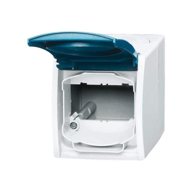 OCEAN Obudowa z polem opisowym. Do montażu złączy telekomunikacyjnych szary/zielono-niebieski