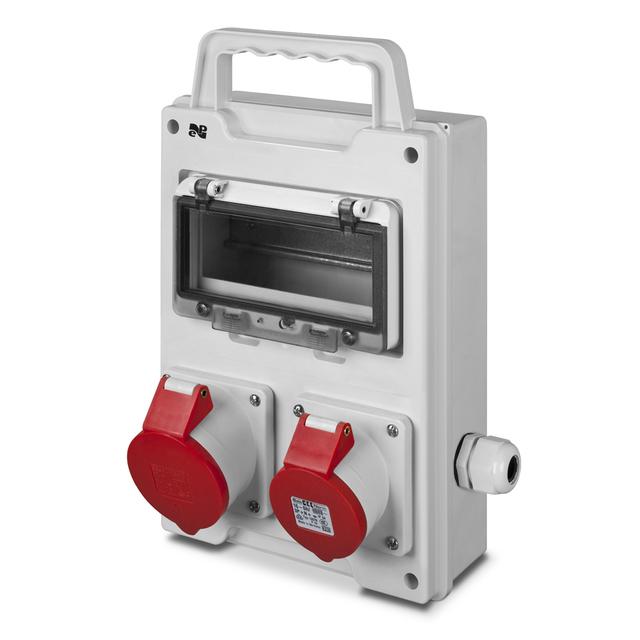 RS 8-mod 1x 3P+N+Z 16A 400 V,1x 3P+N+Z 32A 400V BS