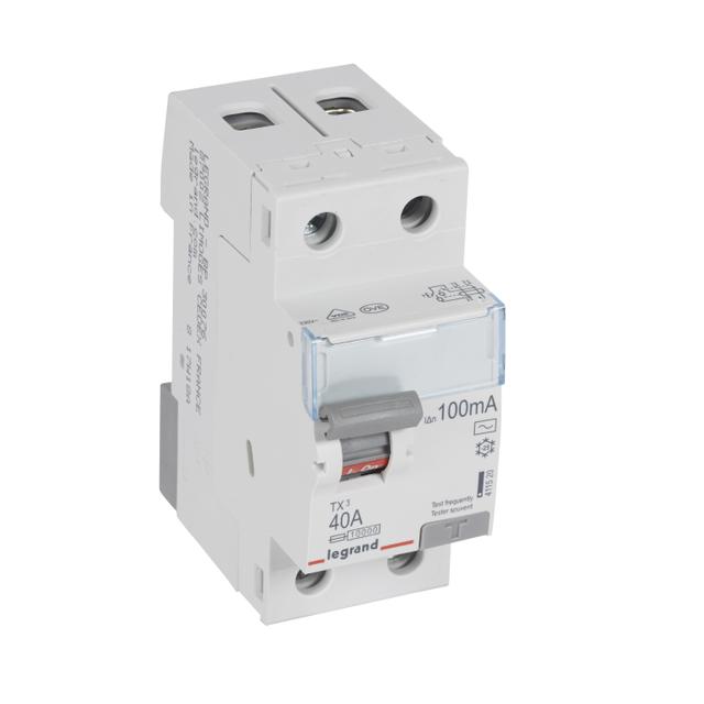 Wyłącznik Różnicowoprądowy P 302 2P 40A 100Ma Typ AC TX3 411520 LEGRAND
