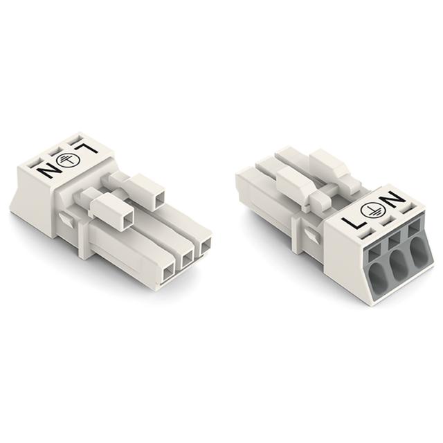 WINSTA MINI gniazdo 3-torowe białe