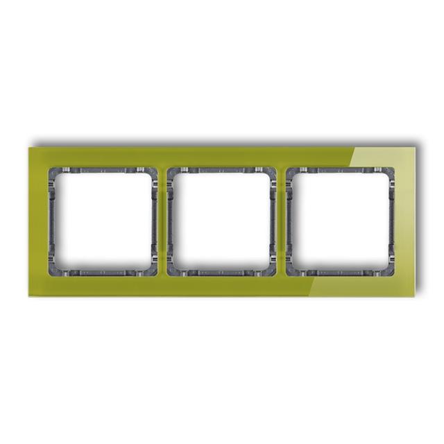 "DECO Ramka potrójna - efekt szkła (ramka zielona