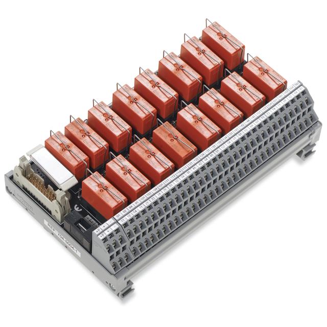 moduł przekaźnikowy wyjściowy z 16 przekaźnikami 24V DC 1p WAGO