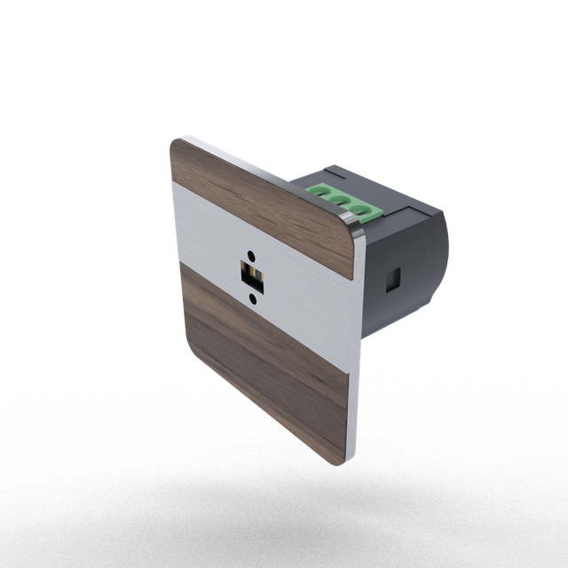 Laserowy czujnik odległości DRL-12, czujnik ruchu, orzech-satyna